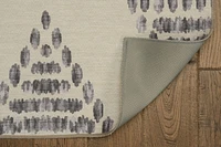 Tapis d'extérieur lavable Navarre ivoire & marron 5 pi x7 pi