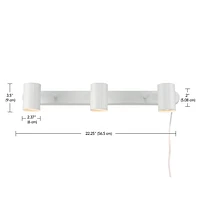 Dale 3-Light Matte White Plug-in Track Lighting