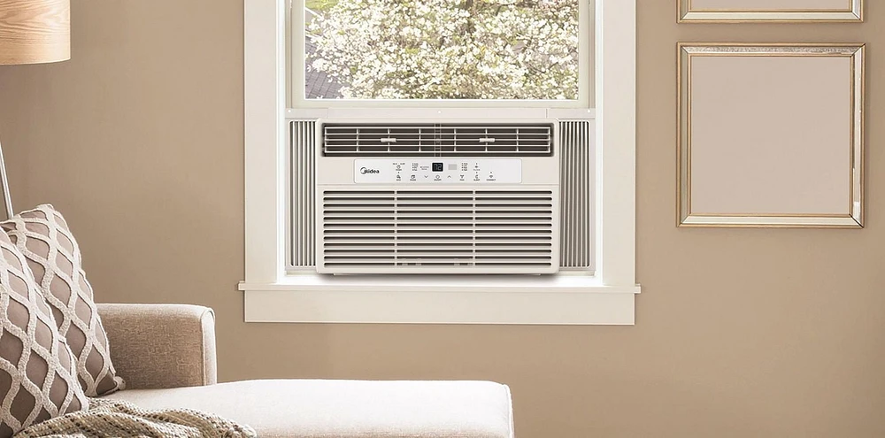 Midea Climatiseur de fenêtre de 8 000 BTU avec télécommande Chambre jusqu'à 350 pi².
