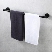 Avanities 28 in. Porte-serviettes rond en acier inoxydable W en couleur noire AI-34590