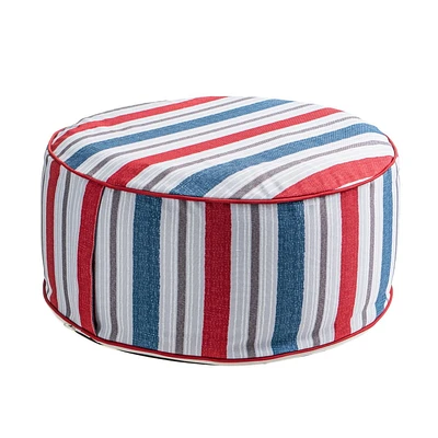 Repose-pieds gonflable - Rayure rouge marine