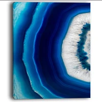 Tableau sur toile imprimée numerique Design Art Crystaux Bleu Agate