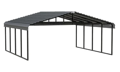 Arrow Abri d'auto 20 pi x 20 pi x 9 pi Charbon