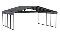 Arrow Abri d'auto 20 pi x 20 pi x 9 pi Charbon