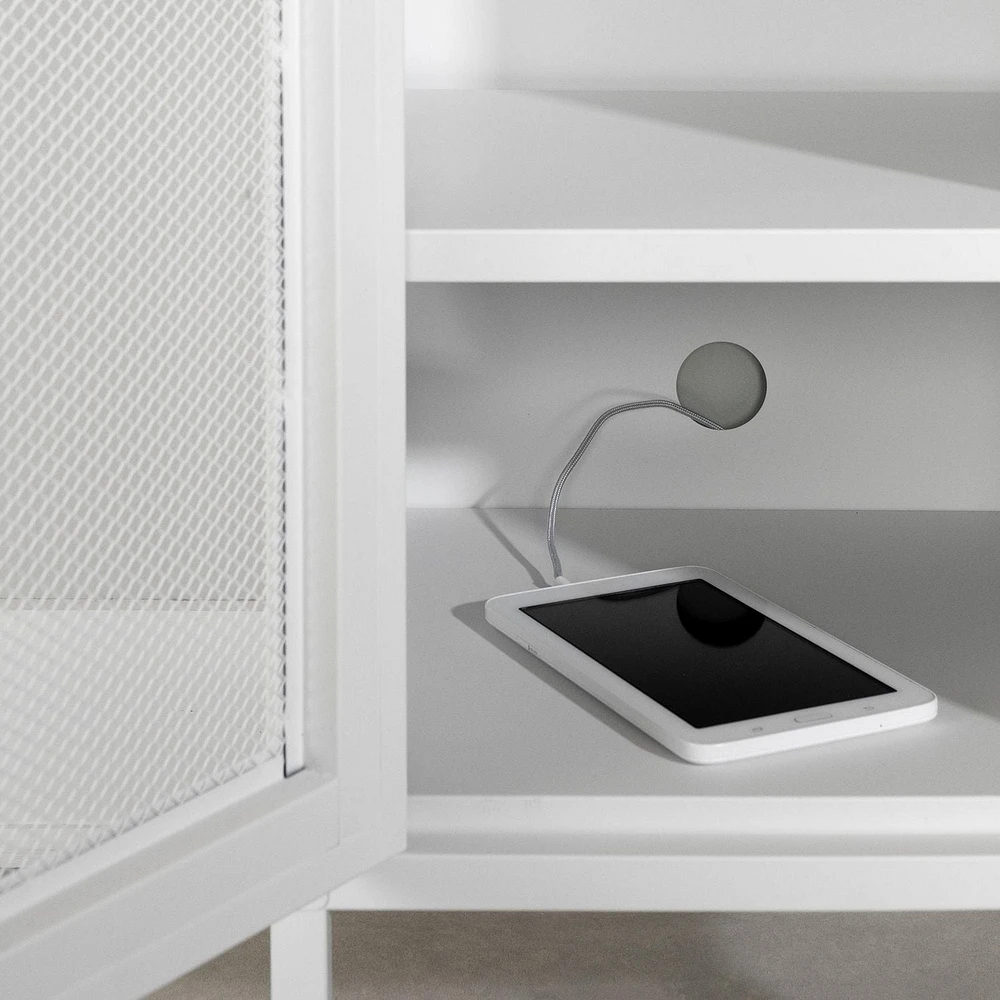 Metal Mesh 1-Door End Table from the collection Crea South Shore