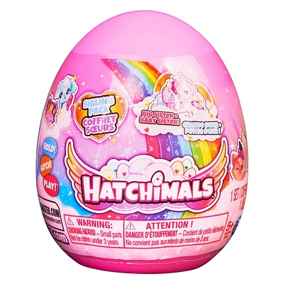 Hatchimals CollEGGtibles, Coffret Sœurs avec 1 grand enfant, 1 bébé et un œuf réutilisable (les styles peuvent varier), jouets pour filles à partir de 5 ans Hatchimals Coffret Sœurs