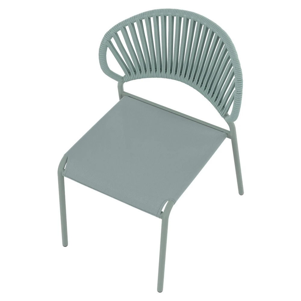 Mainstays Patio Wicker & Sling Stacking Chair, Handwoven wicker