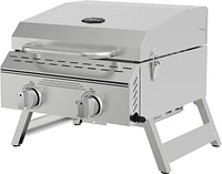 Expert Grill 2 Burner Tabletop Propane Gas Grill in Stainless Steel