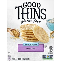 Good Thins, Sesame, Gluten Free Rice Crackers, 100 g