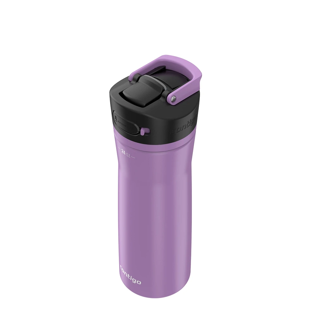 Contigo Ashland Chill 2.0 Stainless Steel Water Bottle with AUTOSPOUT Lid, Pansy, 24 oz (709 ml)