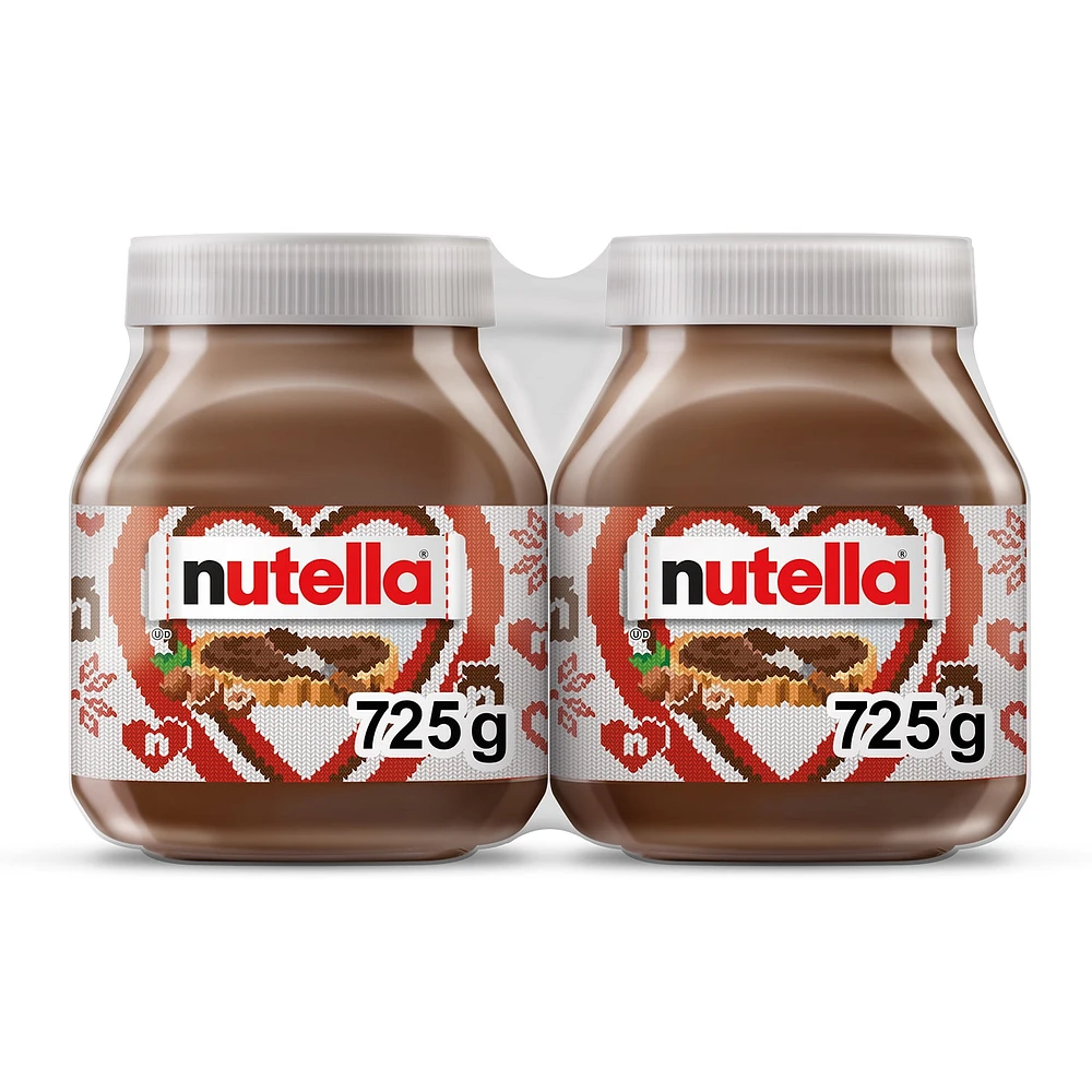 NUTELLA® Hazelnut Spread with Cocoa for Breakfast, 2 Pack, 725g x 2