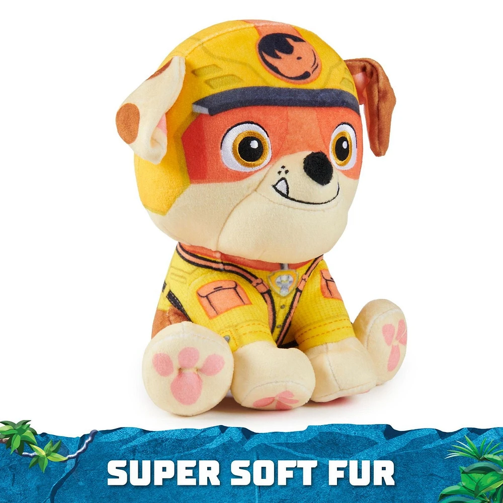 PAW Patrol Jungle Pups, Peluche Zuma de 20,3 cm, animal en peluche pour les garçons et les filles à partir de 3 ans