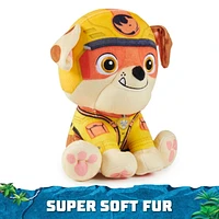 PAW Patrol Jungle Pups, Peluche Zuma de 20,3 cm, animal en peluche pour les garçons et les filles à partir de 3 ans