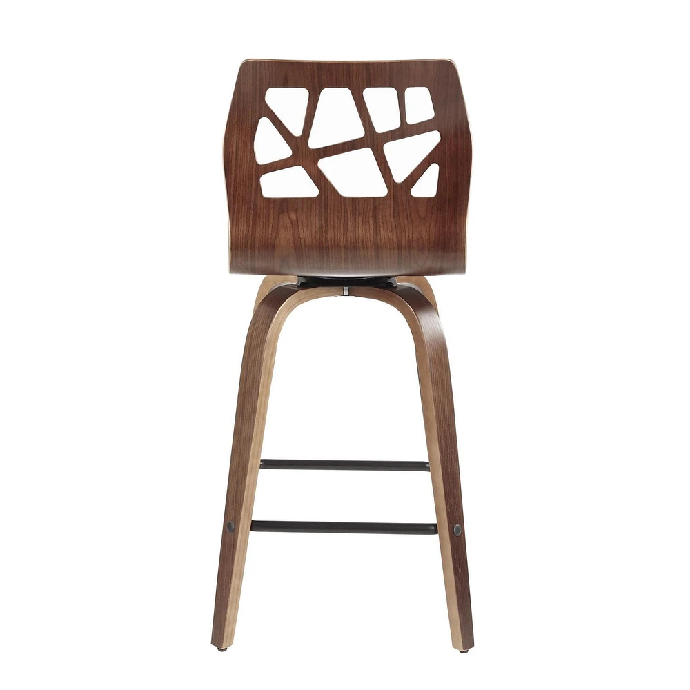 Tabouret de comptoir de comptoir moderne milieu-du-siècle Folia, de LumiSource