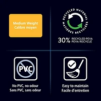 Rideau de douche décoratif imperméable en PEVA recyclé Mainstays