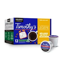 Timothy’s Breakfast Blend, Light Roast, K-Cup Coffee Pods