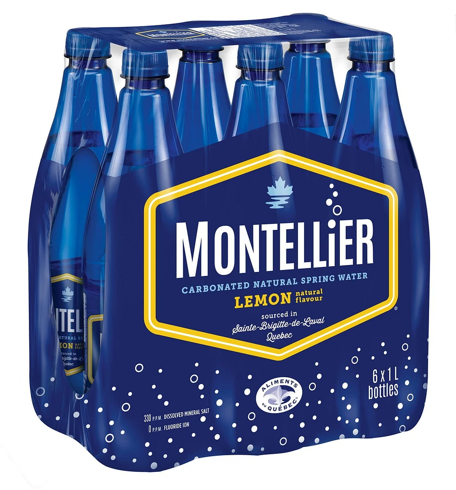 Montellier Carbonated Water Lemon, 6X1L