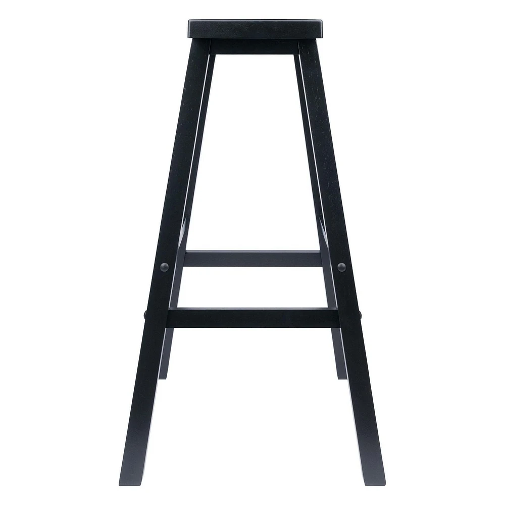 Winsome Satori Saddle Seat Bar Stool, Black