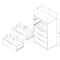 Commode 5 tiroirs de la collection Hourra South Shore
