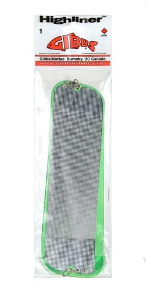 Gibbs Highliner Flasher #1 - Vert Cuillères de pêche à la traîne/lancer