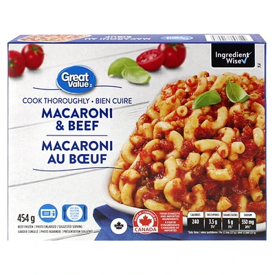 Macaroni au bœuf Great Value 454 g