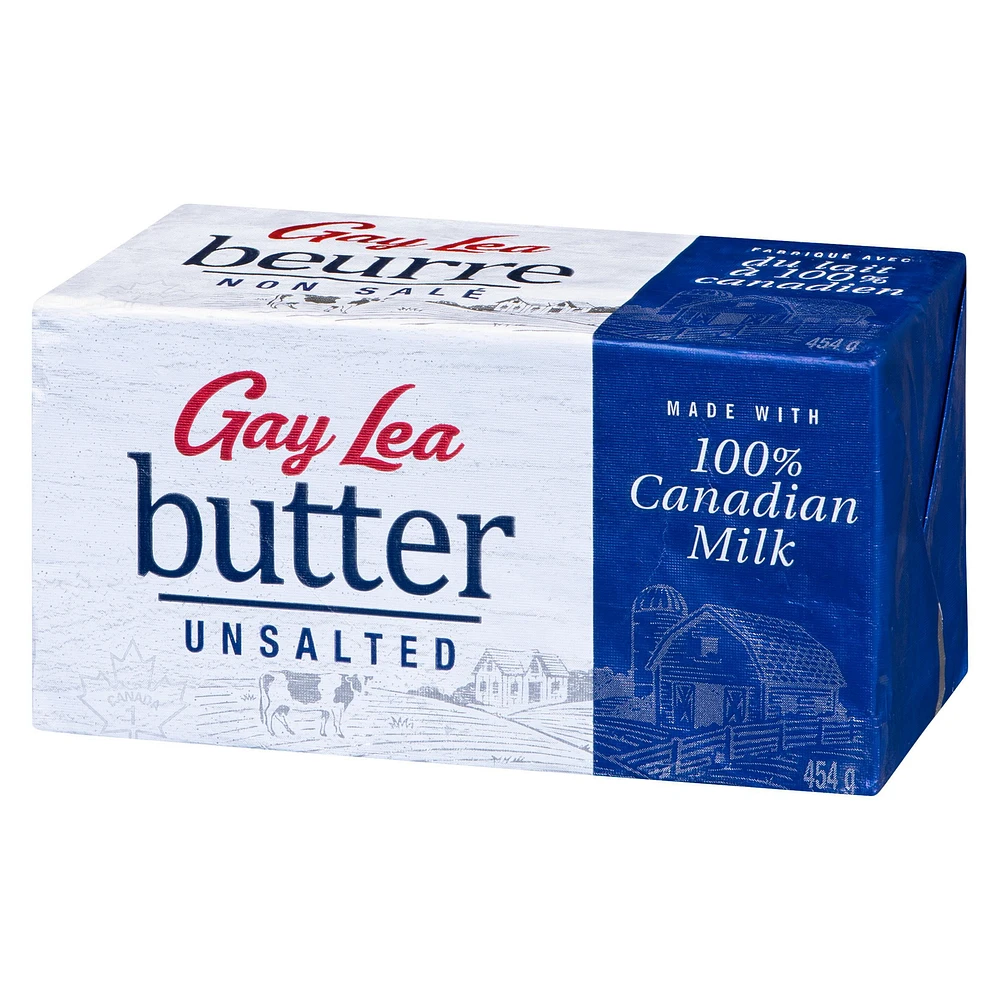 Gay Lea Unsalted Butter, 454 g, 1 lb