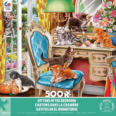 Ceaco Paws Gone Wild-Chatons dans la chambre Puzzle 500 pièces
