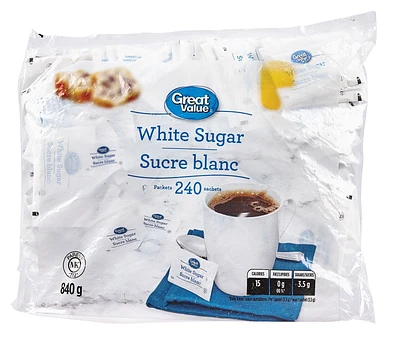 Sachets de sucre blanc Great Value