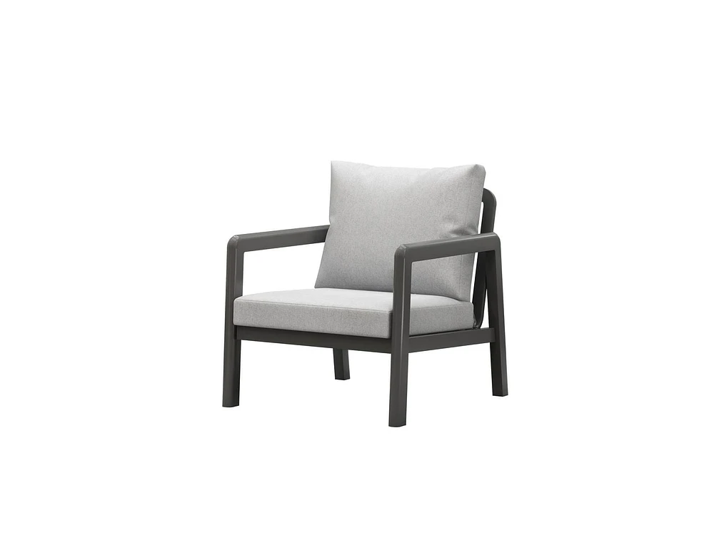 Ensemble Sectionnel de Patio en Aluminium Boston, Gris