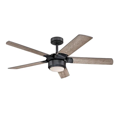 Westinghouse Morris 52" Indoor Ceiling Fan with Dimmable LED Light Fixture - Iron