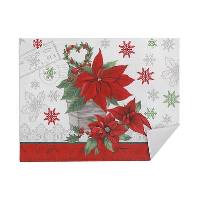 Tapis De Séchage En Microfibre Poinsettia
