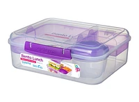 Bento et contenant pour aliments de la collection Sistema To Go, 6,9 tasses, clair, couleurs assorties 1,65 l, Les couleurs varier.