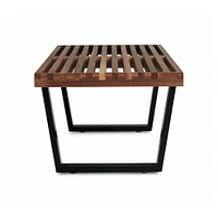 Banc Nelson en bois de frêne massif et pieds en bois noirci