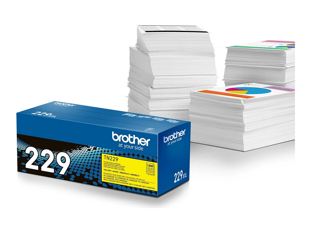 Brother OEM TN229Y Yellow Toner Cartridge 1200 Yield