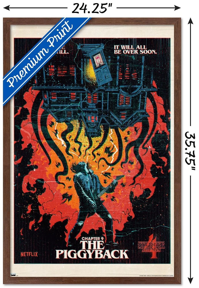 Netflix Stranger Things: Season 4 - The Piggyback Wall Poster with Magnetic Frame, 22.375" x 34"