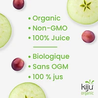 Kiju Organic Apple Grape Fruit Juice Boxes, 4 x 200 ML