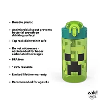 Zak Designs Minecraft 16oz Park Bottle, Minecraft 16oz Park Bottle