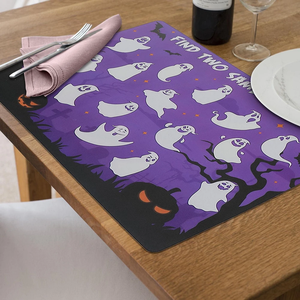 Set De Table Réversible En Pp Multy Fantôme Et Citrouille - Lot De 12