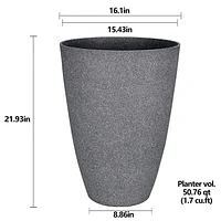 Cache-pot en béton gris Cache-pot en résine