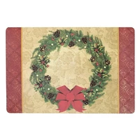 Eva Placemat (Couronne De Noël) (12 X 18) - Ensemble De 12