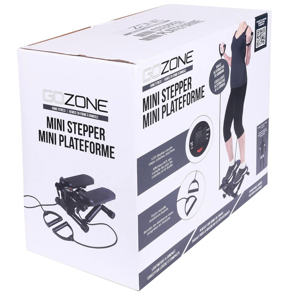 Mini escalier d’entraînement GoZone – Noir Avec tubes de résistance