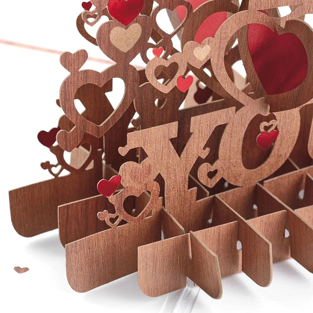 Carte en 3 dimensions de la Saint-Valentin, Paper Wonder de Hallmark (« All Of My Heart »)