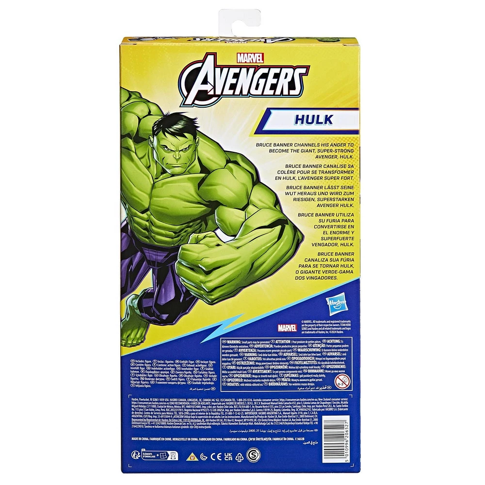 Marvel Avengers Titan Hero Series Blast Gear Deluxe Hulk Action Figure, 12-Inch Toy, For Kids Ages 4 And Up, Ages 4 and up.