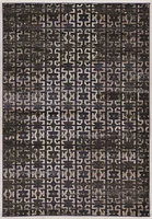 Tapis Bijou Labyrinthe marine et beige de 8 pi x 10 pi 4 po
