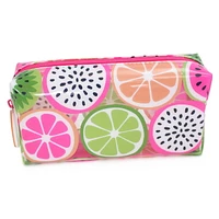 Pen+Gear Clear Fashion Pencil Pouch with Mixed Fruit Slices Print