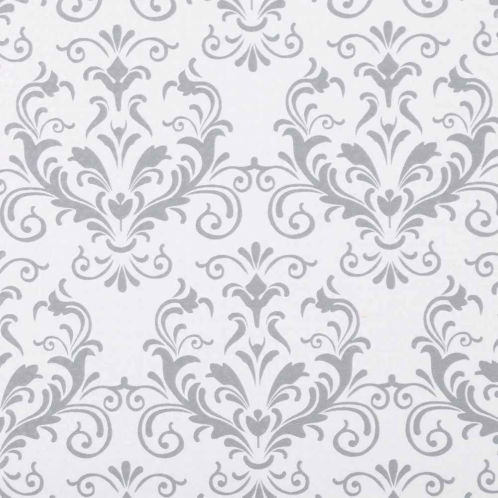 Smooth Top EasyLiner Brand Shelf Liner, Grey Damask, 12 in. x 10 ft., Multiple Sizes Available
