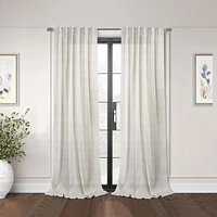 Loft Living Anapolis filtrant la lumière Double Tetiere panneau de rideau 52 x 84 in Lin