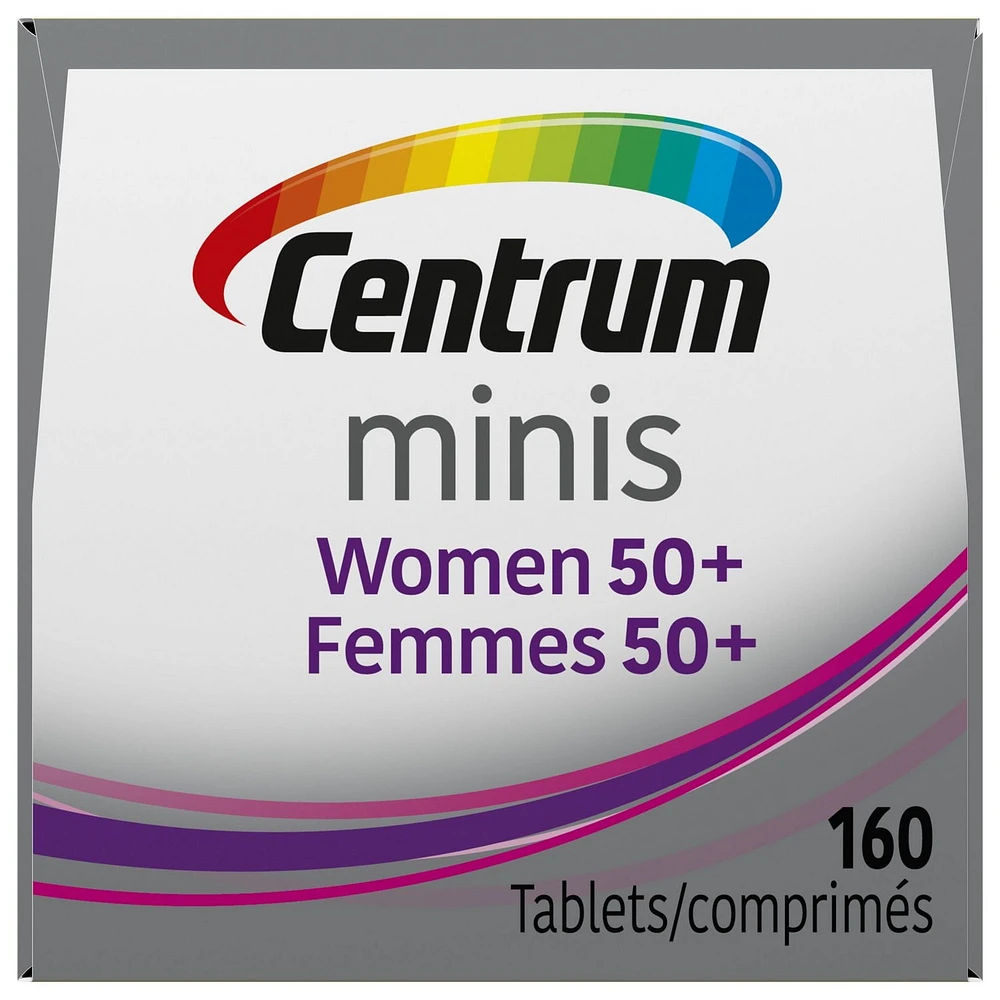 Centrum Women 50+ Multivitamin and Multimineral Supplement, Mini Tablets, 160 Count, 160 Count