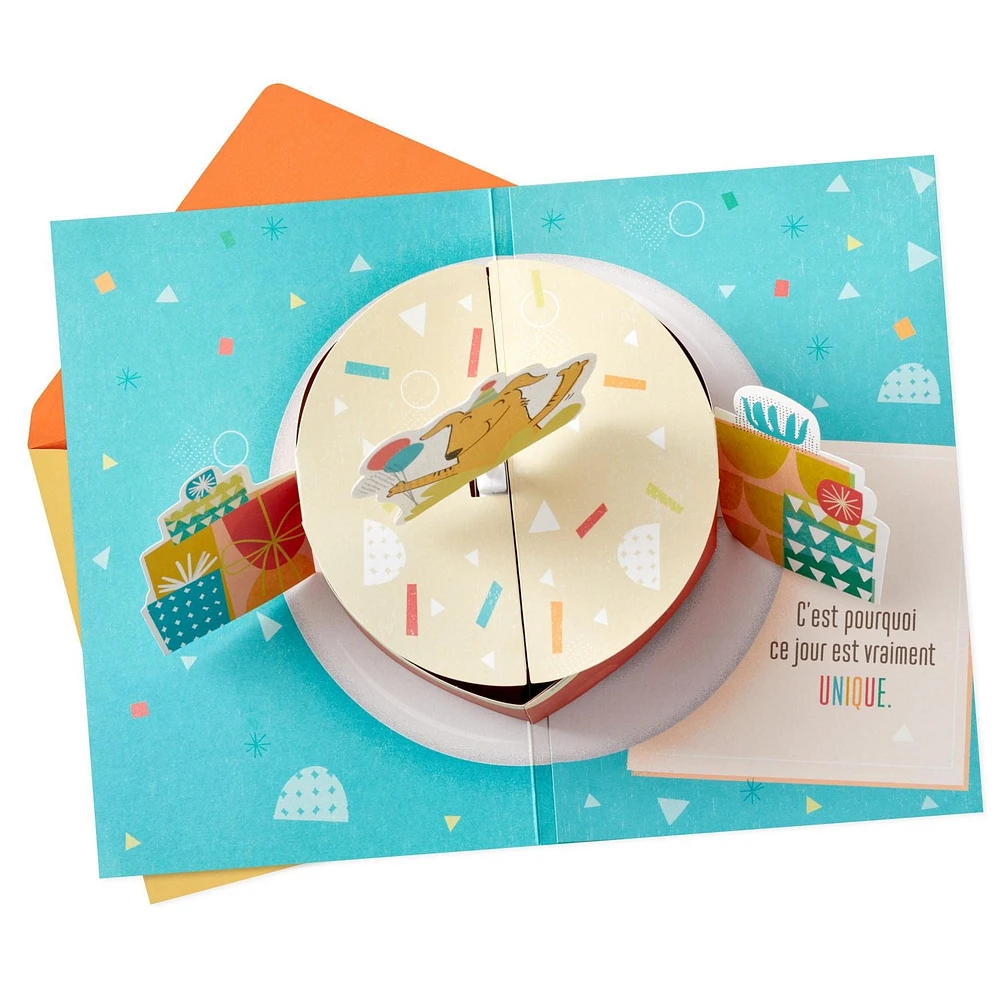 Carte musicale en relief de fête – Hallmark (Ce n'est pas la fête de n'importe qui)