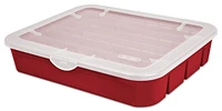 Sterilite Adjustable Red Ornament Case